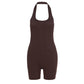 WONDA Backless High-Waist Jumpsuit Short