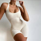WONDA Backless High-Waist Jumpsuit Short